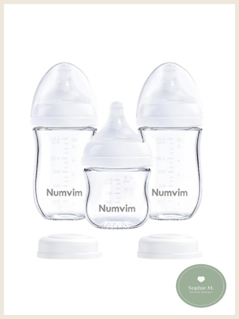 Newborn Anti-Colic Borosilicate Glass Baby Bottles Natural Slow Flow Nipple 3oz